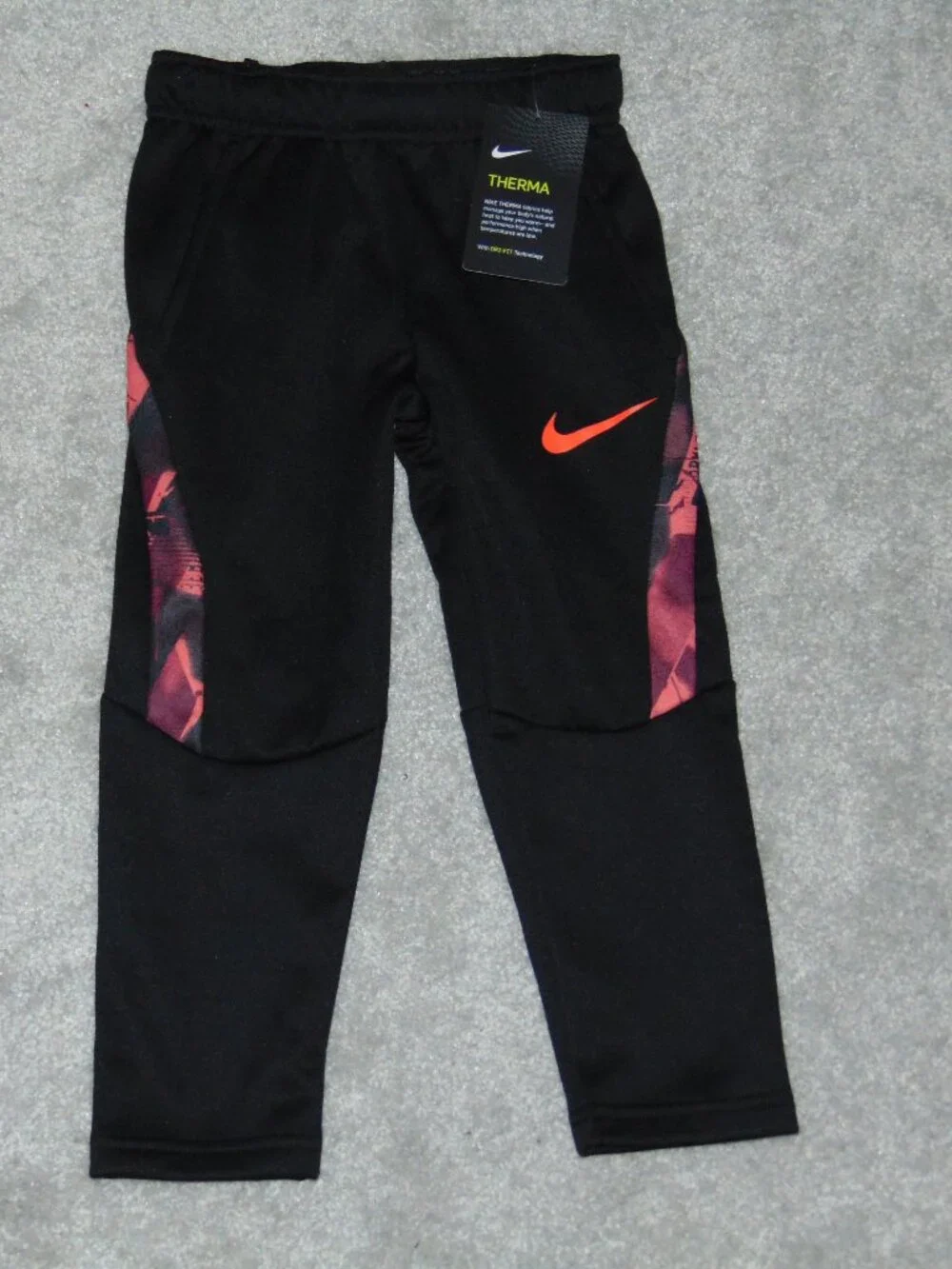 New Nike Sportwear Boys Dri Fit Therma Athletic Sweatpants Size 4 Black